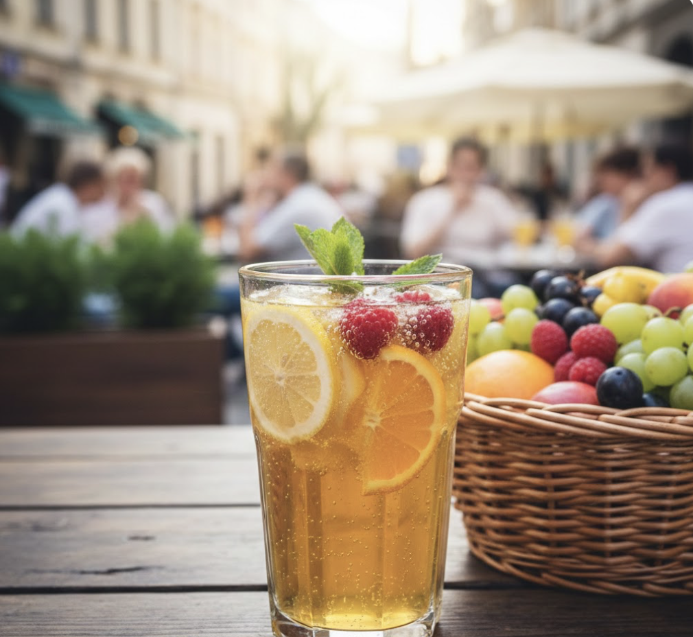 verre de Kéfir au bar